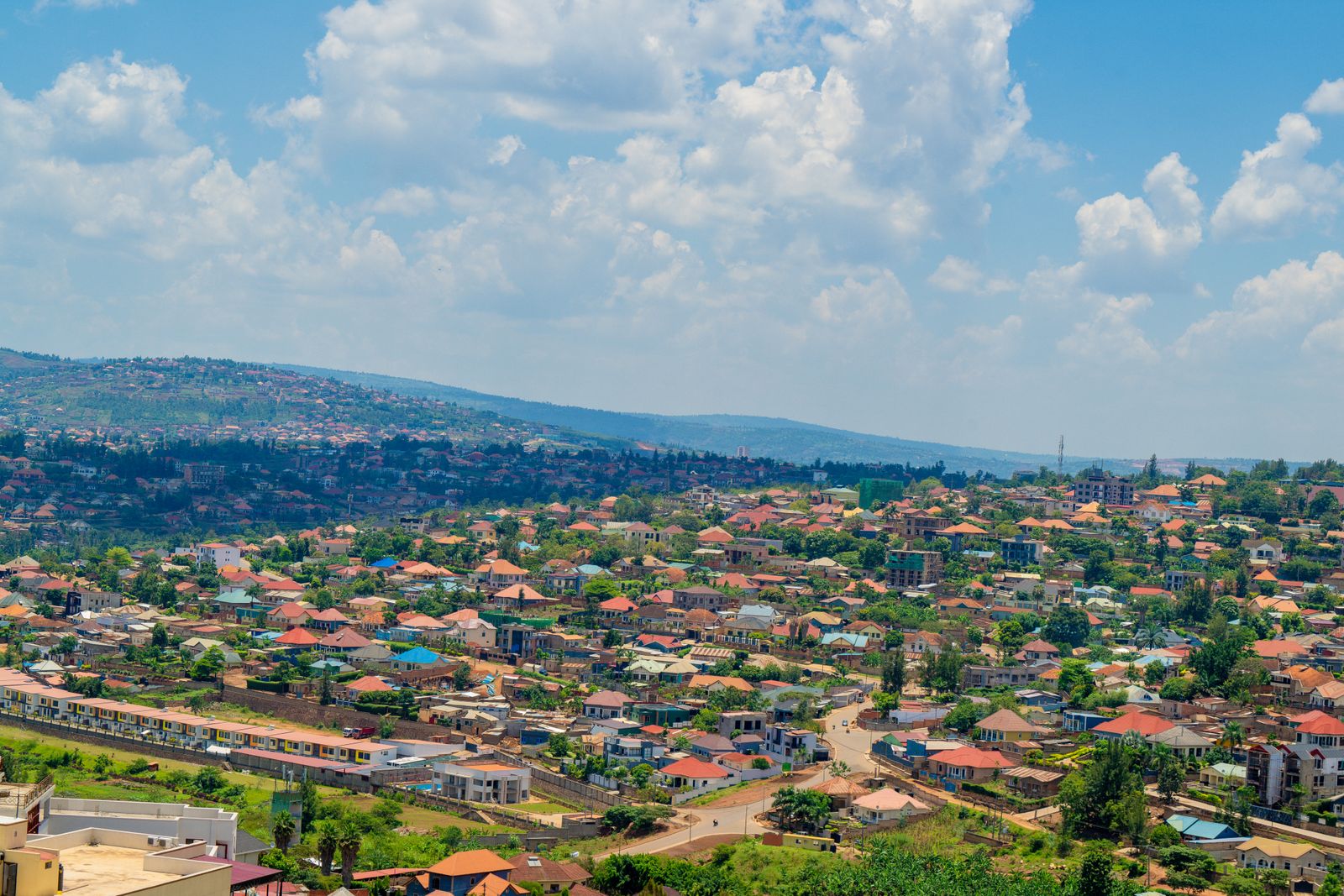Aerial view of Kigali, Rwanda